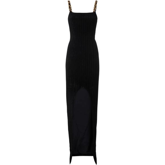 Balmain Dresses & Skirts - Balmain - Front Slit Chain Linked Maxi Dress - FR 40
